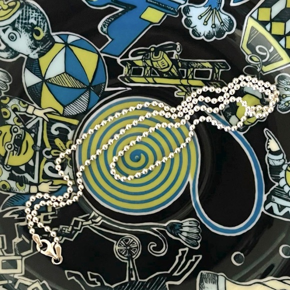 NEW 925 Silver Bead Ball Chain High Quality 2.20mm Wide & 50cm Long - Picture 3 of 6